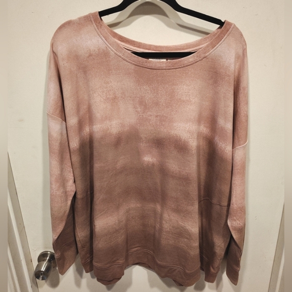 LOGO Layers By Lori Goldstein Ombre Sweatshirt Sz 2X Casual Comfy Loungewear - Picture 1 of 6